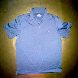Vineyard Vines Performance men’s polo L blue white stripe